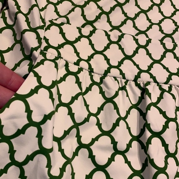 J. McLaughlin Emma Dress NWT Green Cream Palm Spring Print Size Small - Picture 5 of 7